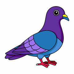 Pigeon isolated on white, Pigeon vector illustration, bird on a branch vector art, Pigeon silhouette, bird vector icon, Pigeon on a branch vector, eps