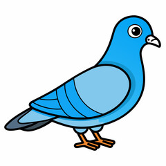 Pigeon isolated on white, Pigeon vector illustration, bird on a branch vector art, Pigeon silhouette, bird vector icon, Pigeon on a branch vector, eps