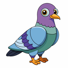 Pigeon isolated on white, Pigeon vector illustration, bird on a branch vector art, Pigeon silhouette, bird vector icon, Pigeon on a branch vector, eps