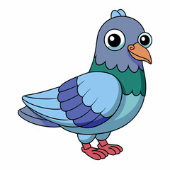 Pigeon isolated on white, Pigeon vector illustration, bird on a branch vector art, Pigeon silhouette, bird vector icon, Pigeon on a branch vector, eps