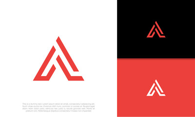 Initials A logo design. Initial Letter Logo. Innovative high tech logo template.	