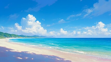 Fototapeta premium 透き通った青い海の風景4