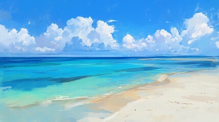 Obraz premium 透き通った青い海の風景9