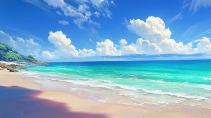 Obraz premium 透き通った青い海の風景15