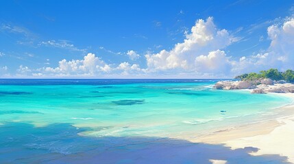 透き通った青い海の風景17