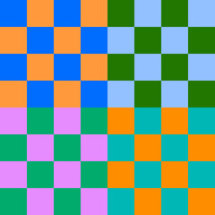 seamless repeatable chess board pattern with multiple color combination checker board background retro