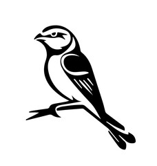 Detailed Bird Tattoo Design vector