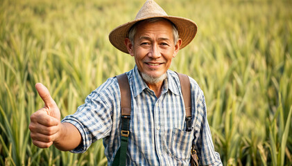 Fototapeta premium Farmers are happy with the success.