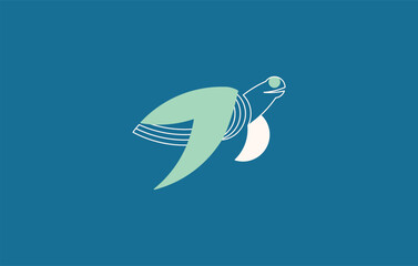 Turtle Icon Illustration Vector Logo Design