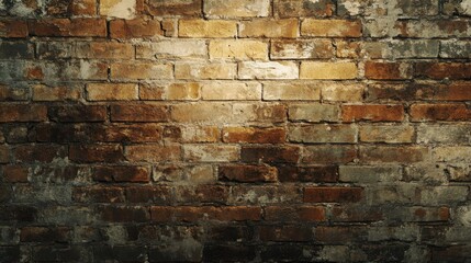 Fototapeta premium Elegant background with a classic brick wall in warm hues, perfect for rustic and vintage-themed visuals.