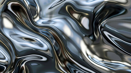 background shiny silver liquid fabric