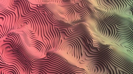 Abstract Wavy Pattern in Red, Orange, and Green