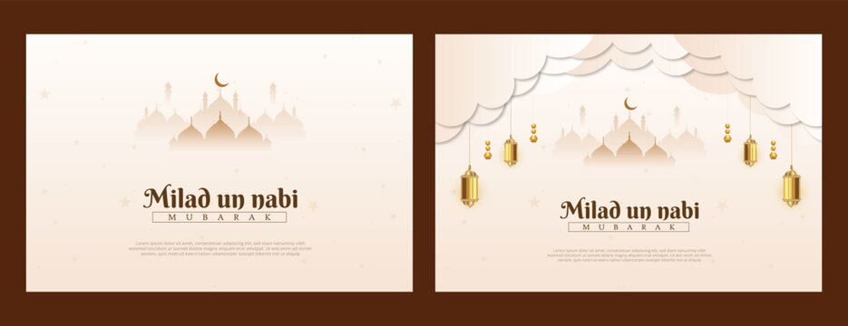 Eid-e-Milad un-Nabi wishes or greeting social media feed template post or banner design with mandala Vector illustration