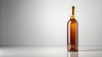 Simple wine bottle mockup on white background, wine, bottle, mockup, template, blank, design, branding, product, beverage