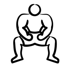 Fototapeta premium Wrestler Power Icon