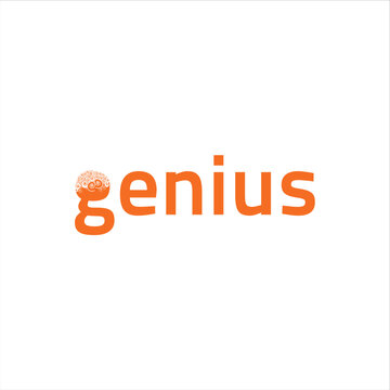 Genius bulb creative business name logo design ideas business name editable vector template  royalty free image