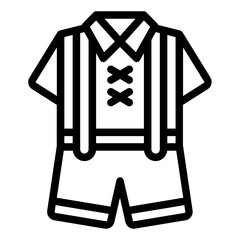 Lederhosen icon for traditional German clothes.