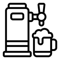 Beer tap icon for beer tap drinks at Oktoberfest.