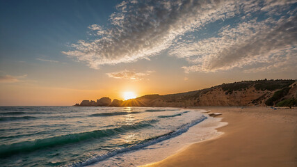 sunset on the beach