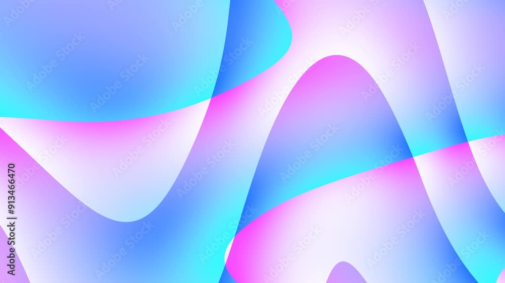Poster seamless vibrant abstract background loop featuring smooth curves and gradients in shades of blue, p