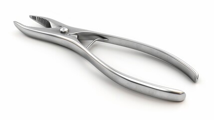 Obraz premium Needle-nose pliers, 3D illustration, realistic, isolated on white background