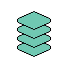 layers color line icon with white background vector stock illustration