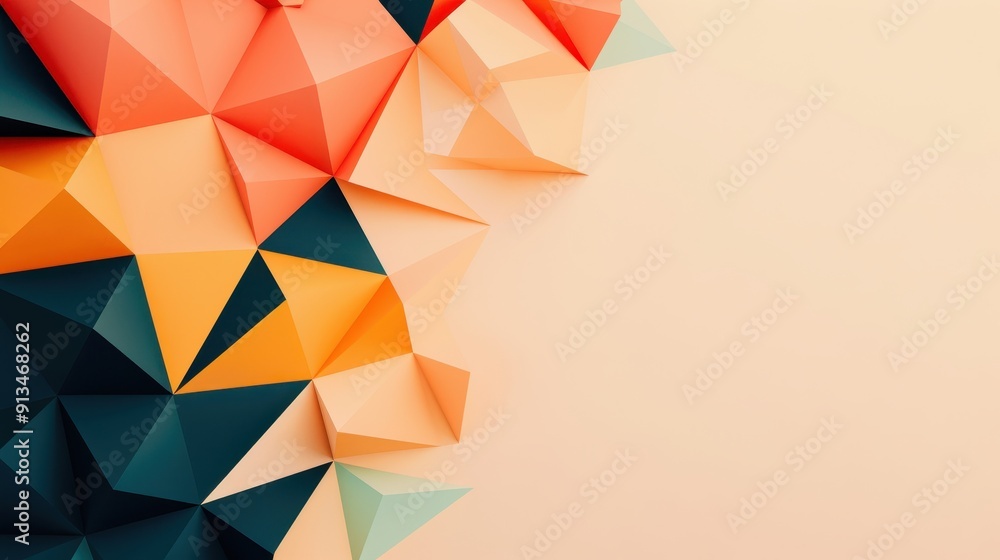 Aufkleber vibrant abstract design featuring colorful geometric shapes and smooth gradients ideal for modern ar
