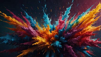 Fototapeta premium Abstract pop background with explosion of colors to the beat