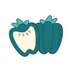 Green Paprika Illustration
