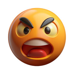 Fototapeta premium Angry face Emoji emoticon symbol