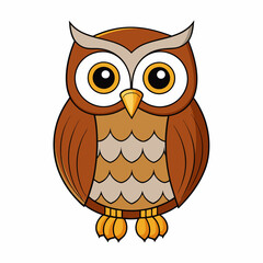 Owl on a branch isolated on white, owl vector illustration, bird on a branch vector art, owl silhouette, bird vector icon, owl on a branch vector, eps, owl on a branch cartoon