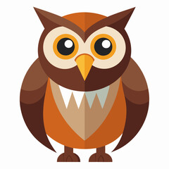 Owl on a branch isolated on white, owl vector illustration, bird on a branch vector art, owl silhouette, bird vector icon, owl on a branch vector, eps, owl on a branch cartoon