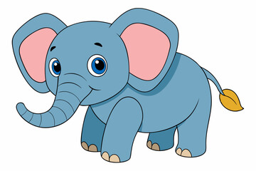 Elephant vector art illustration on a white background