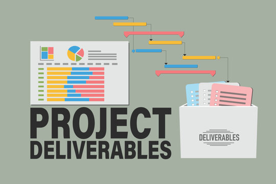 Infographic of project deliverables concept.