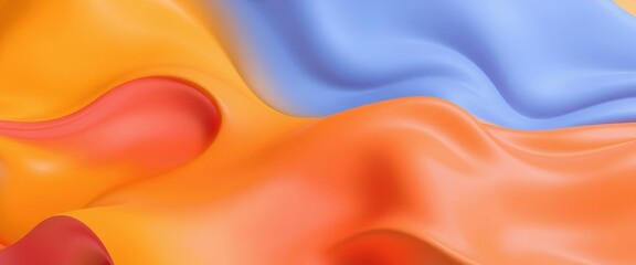 Obraz premium Abstract Orange, Red, and Blue Wave Background.