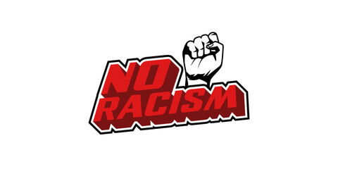 No Racism Protest Symbol Logo