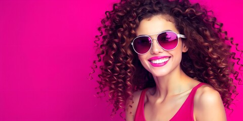 Fototapeta premium portrait of a woman wearing sunglasses