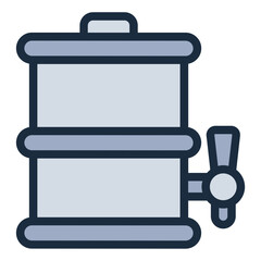 Beer keg icon for Oktoberfest celebration.