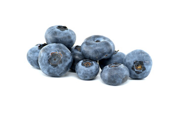 Bunch of blueberries isolated on a white background