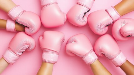 pink boxing gloves for breast cancer awareness