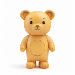 Obraz premium 3d render icon of Bear cartoon plastic 3d clay isolated