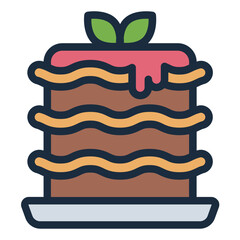 Lasagna italian food icon