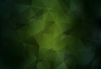 Dark Green vector low poly layout.