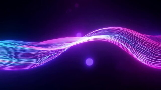 Neon Dreamscape: A vibrant, abstract wave of light flows through a dark, ethereal space, its neon glow illuminating the darkness. 