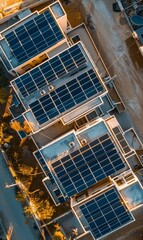 A bird’s eye view of a solar panel installation