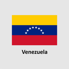 Venezuela flag design vector illustration on a gray background for graphic and web design.