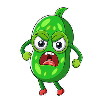 recommend clip art: Beans angry mood clipart line art
