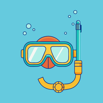 recommend clip art: Snorkel for summer clipart illustration
