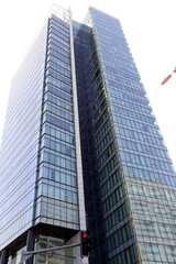 Obraz premium Architectural details of tall buildings and structures close-up.