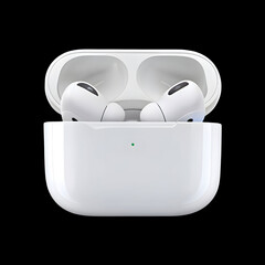 isolated of apple airpods pro isolated shot display on white background